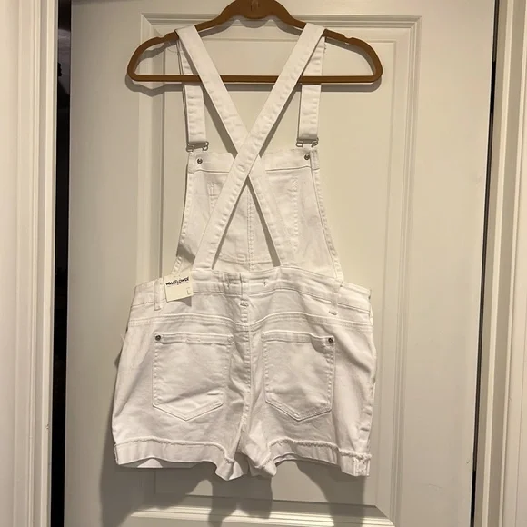 Wallflower White Short Overalls Size L - Picture 12 of 16